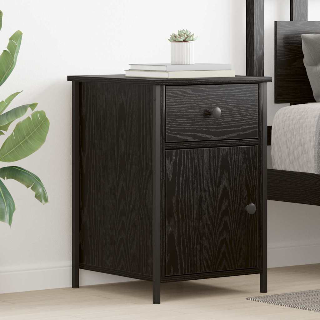 Noćni ormar 2 pcs Crni hrast 40 x 42 x 60 cm Konstruirano drvo