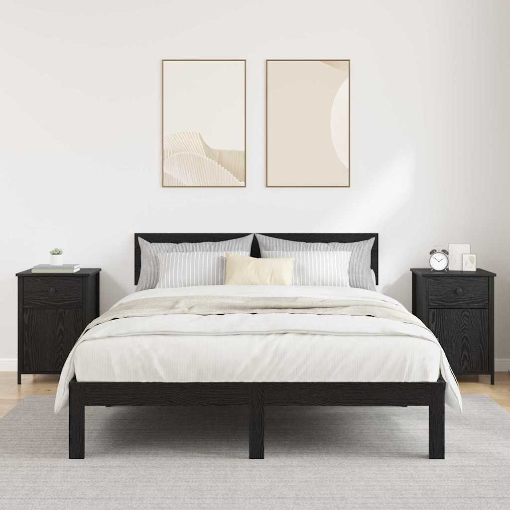 Noćni ormar 2 pcs Crni hrast 40 x 42 x 60 cm Konstruirano drvo