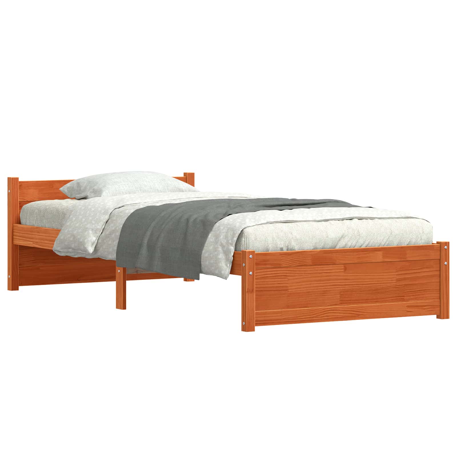 Krevetna konstrukcija Vosak smeđa 205.5 x 95.5 x 51 cm