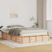 Krevetna konstrukcija Smeđa 140 x 190 cm Čvrsto borovo drvo