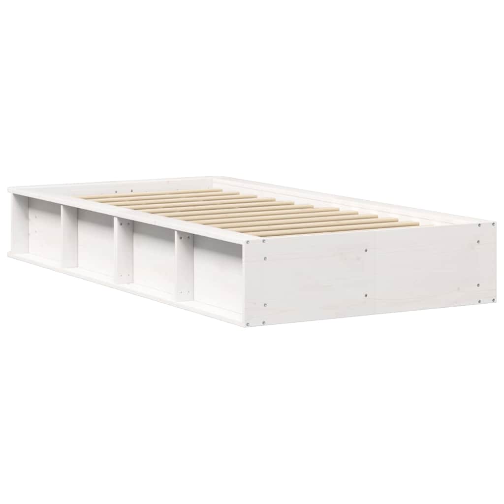 Krevetna konstrukcija Bijelo 80 x 200 cm Čvrsto borovo drvo