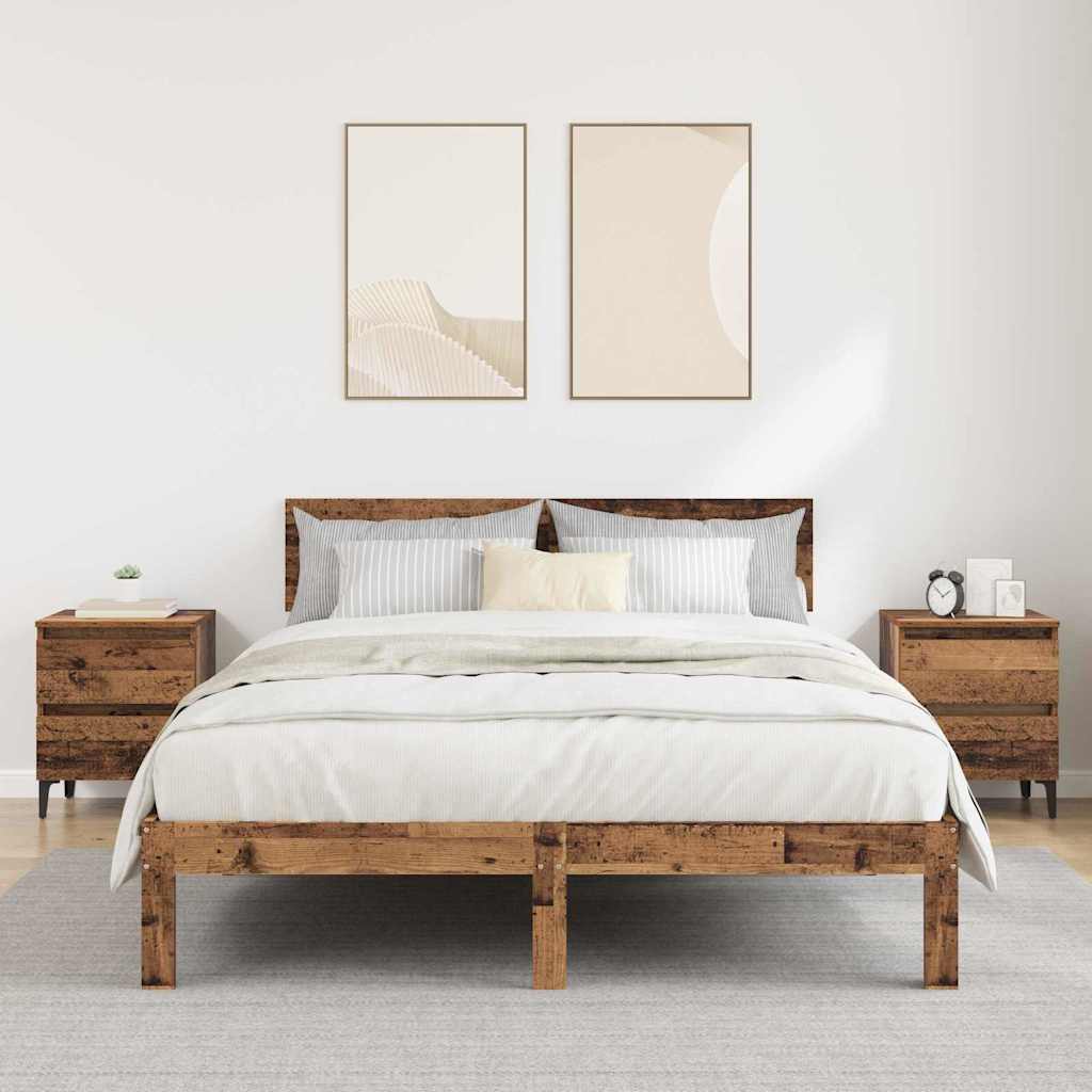 Noćni ormar 2 kom. Staro drvo 40 x 35 x 50 cm Konstruirano drvo