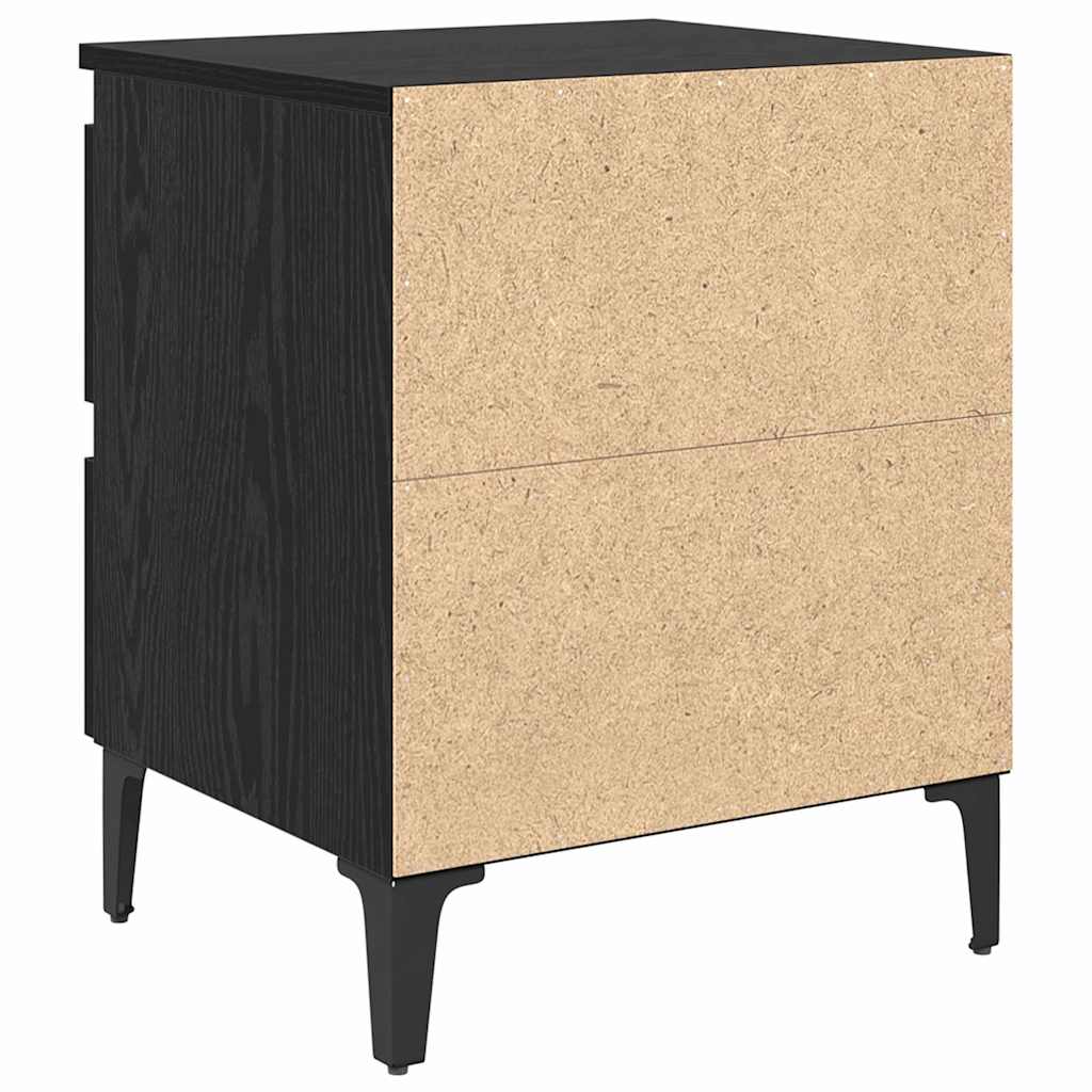 Noćni ormar 2 pcs Crni hrast 40 x 35 x 50 cm Konstruirano drvo