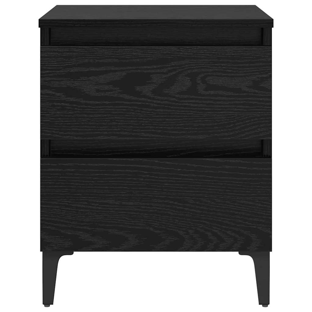 Noćni ormar 2 pcs Crni hrast 40 x 35 x 50 cm Konstruirano drvo