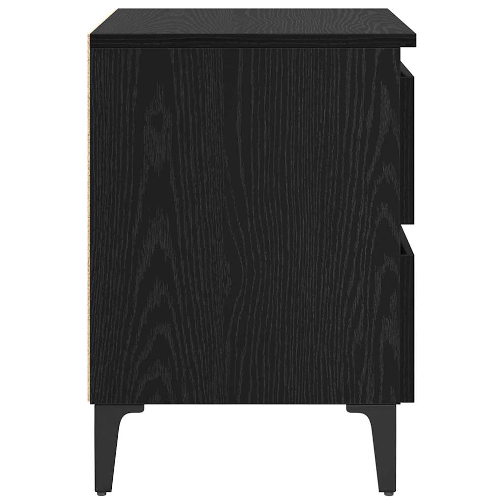 Noćni ormar 2 pcs Crni hrast 40 x 35 x 50 cm Konstruirano drvo
