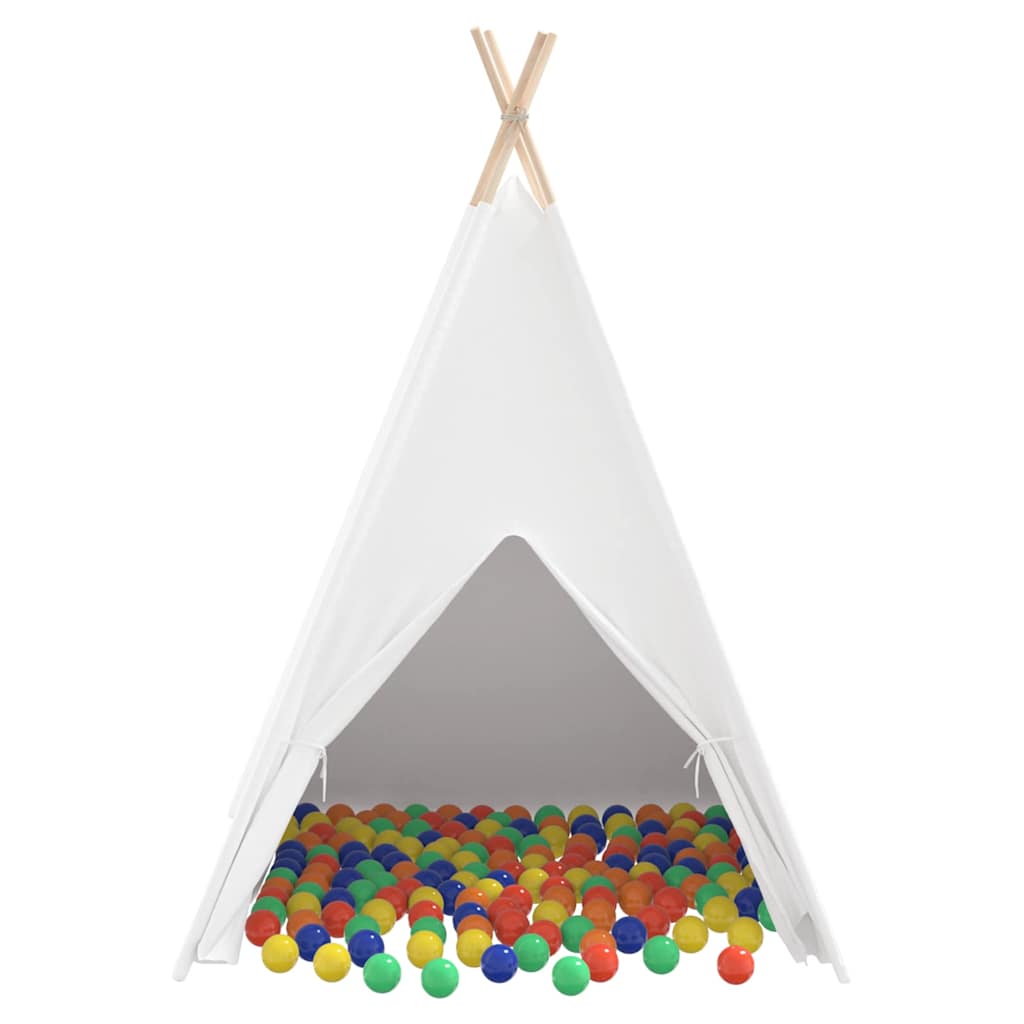 Teepee šator Bijelo 120 x 120 x 150 cm Tkanina i plastika