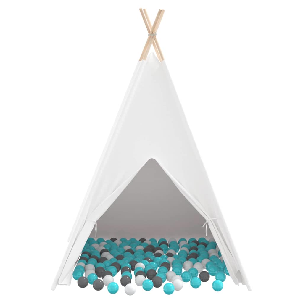 Teepee šator Bijelo 120 x 120 x 150 cm Tkanina i plastika