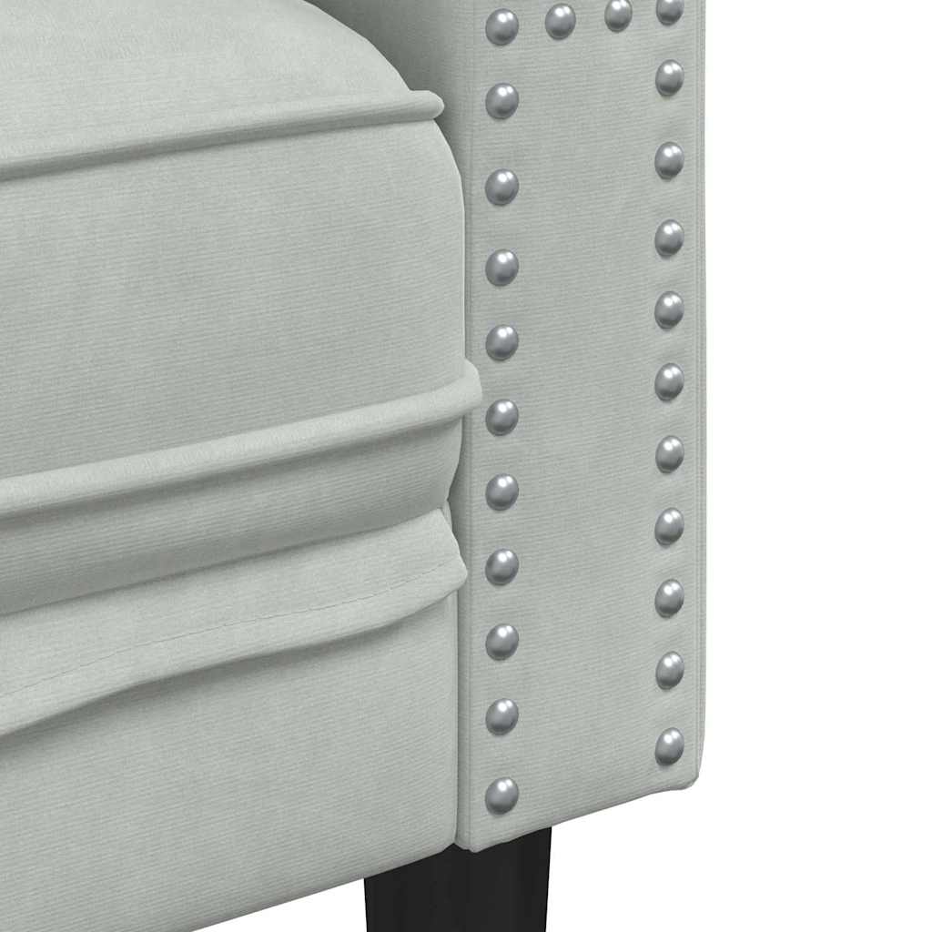 Kauč za dnevni boravak 2 pcs Svijetlo siva 194 x 74,5 x 70,5 cm
