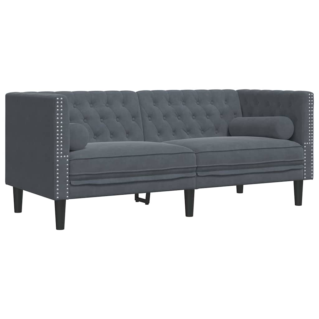 Kauč za dnevni boravak 2 pcs Tamno siva 194 x 74,5 x 70,5 cm