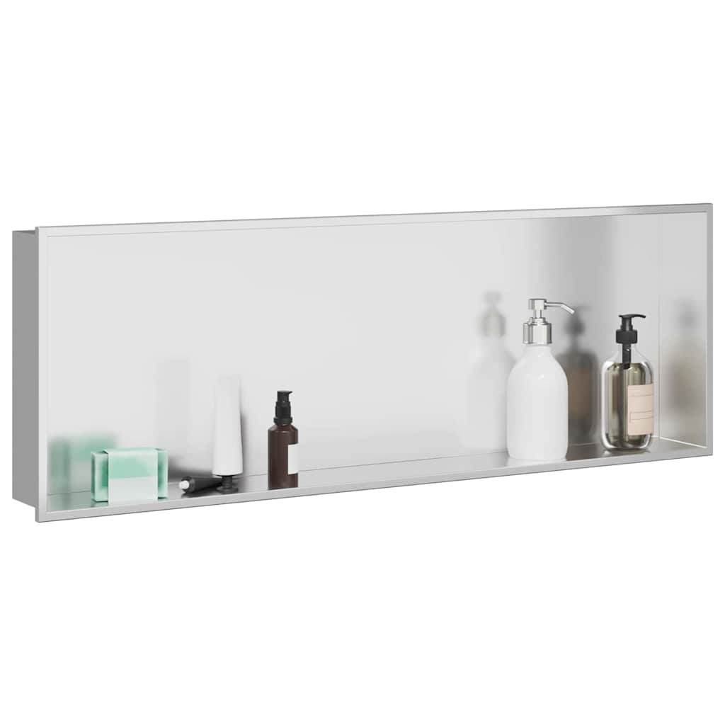 Ničica za tuš Srebrno 90 x 30 x 9,5 cm Nehrđajući čelik