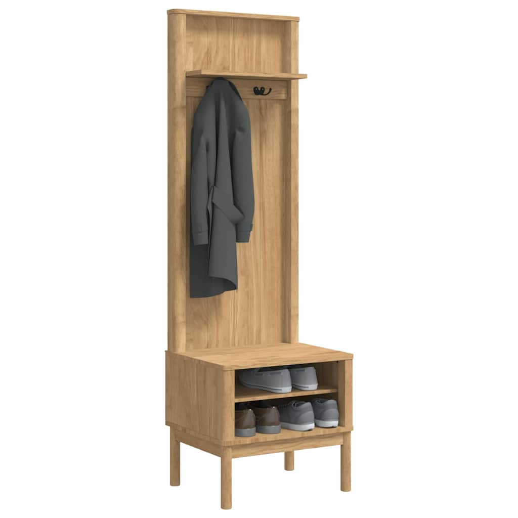 Ormar za hodnik s policom FLORO Vosak smeđa 50 x 40 x 158 cm