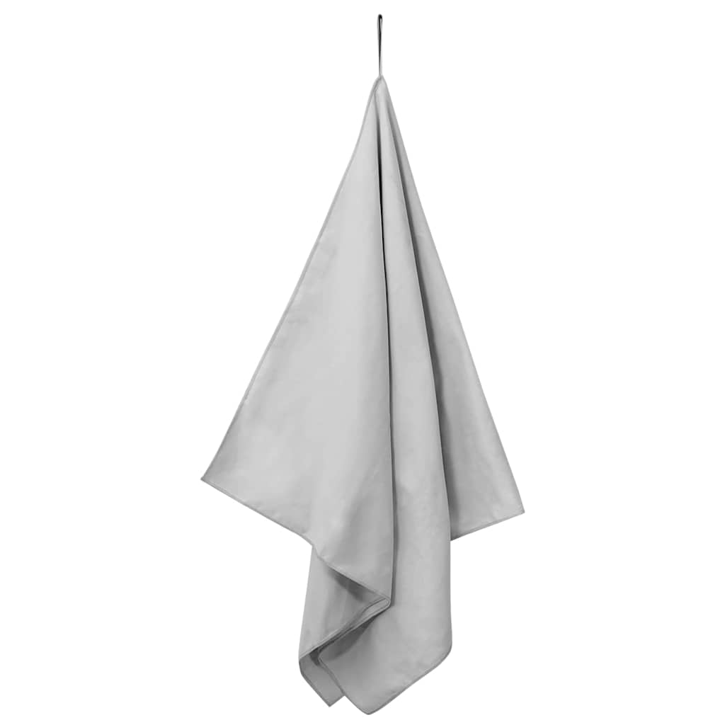 Sportski Ručnici 2 pcs Siva 140 x 70 cm Poliester i poliamid