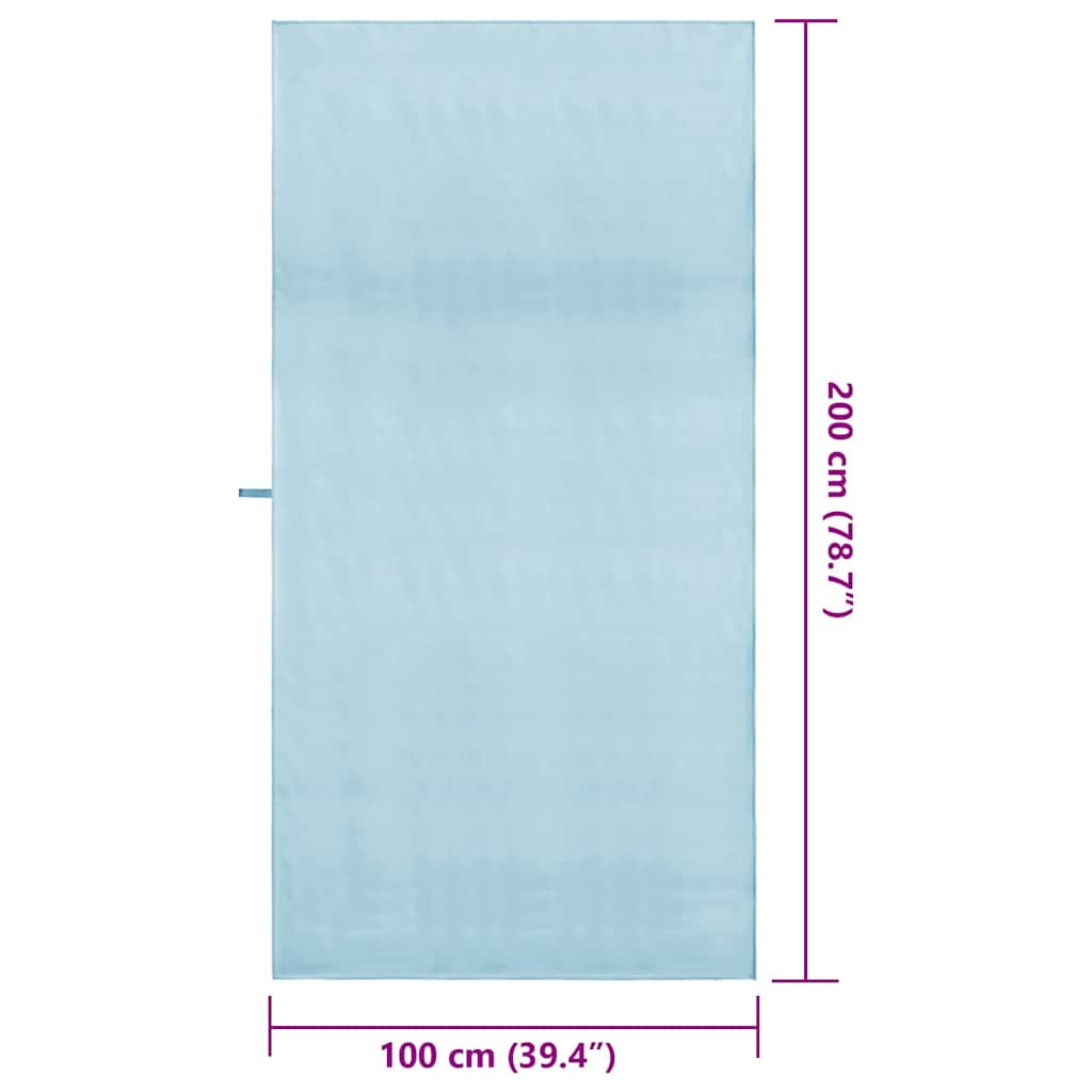 Sportski Ručnici 2 pcs Plava 200 x 100 cm Poliester i poliamid