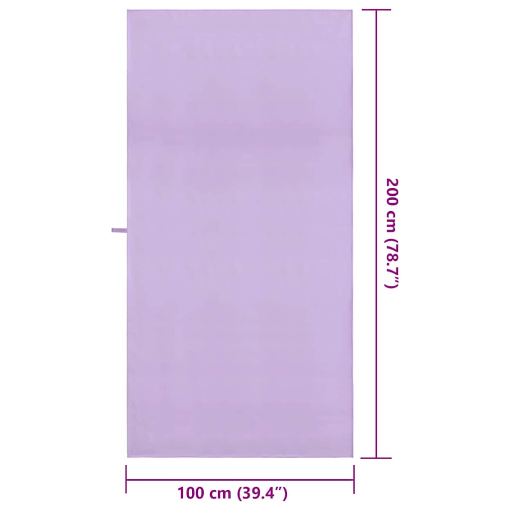 Sportski Ručnici 2 pcs Ljubičasta 200 x 100 cm