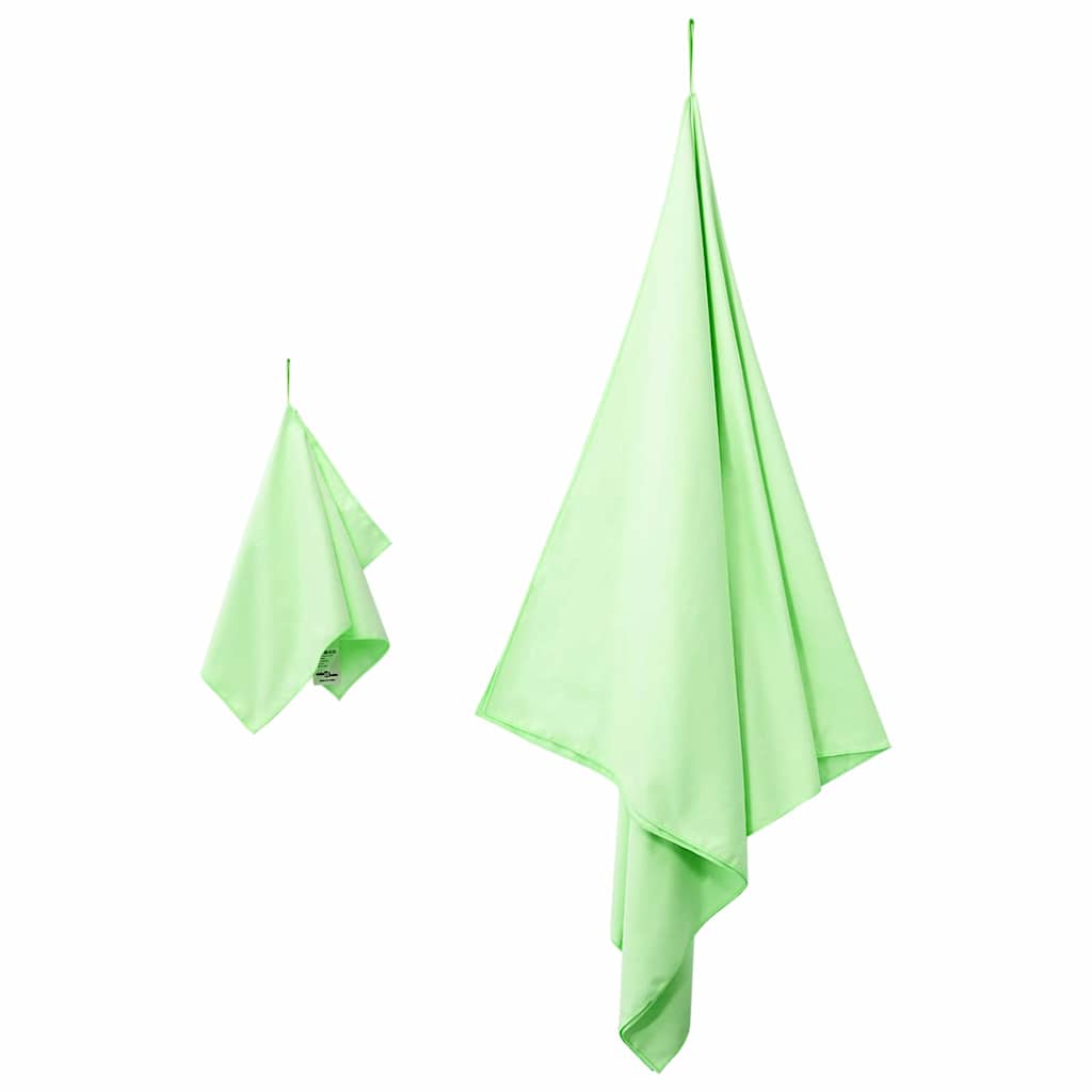 Set sportskih ručnika 2 pcs Zelena tkanina