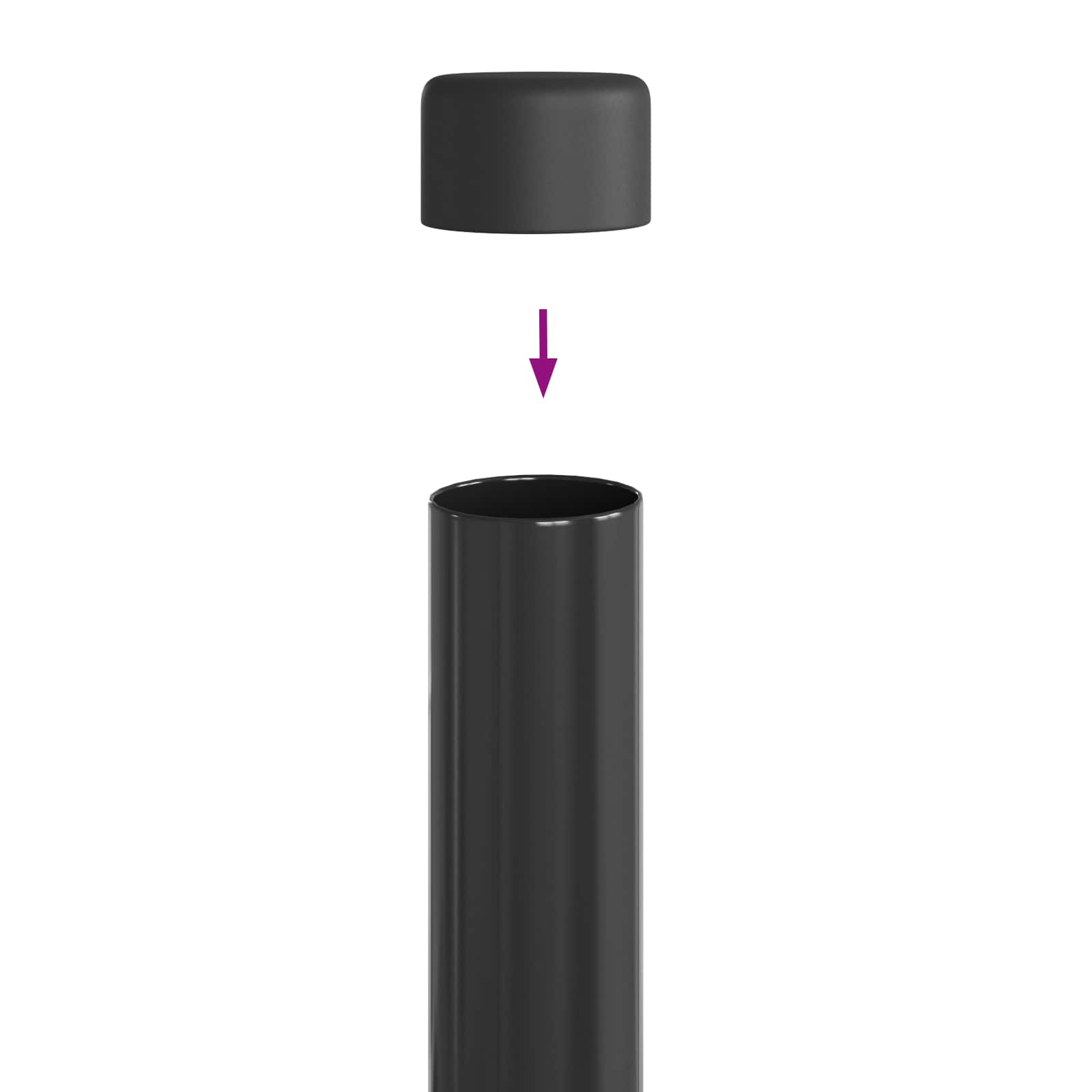 Stup za ogradu 12 pcs Siva 120 cm Čelik s praškastim premazom