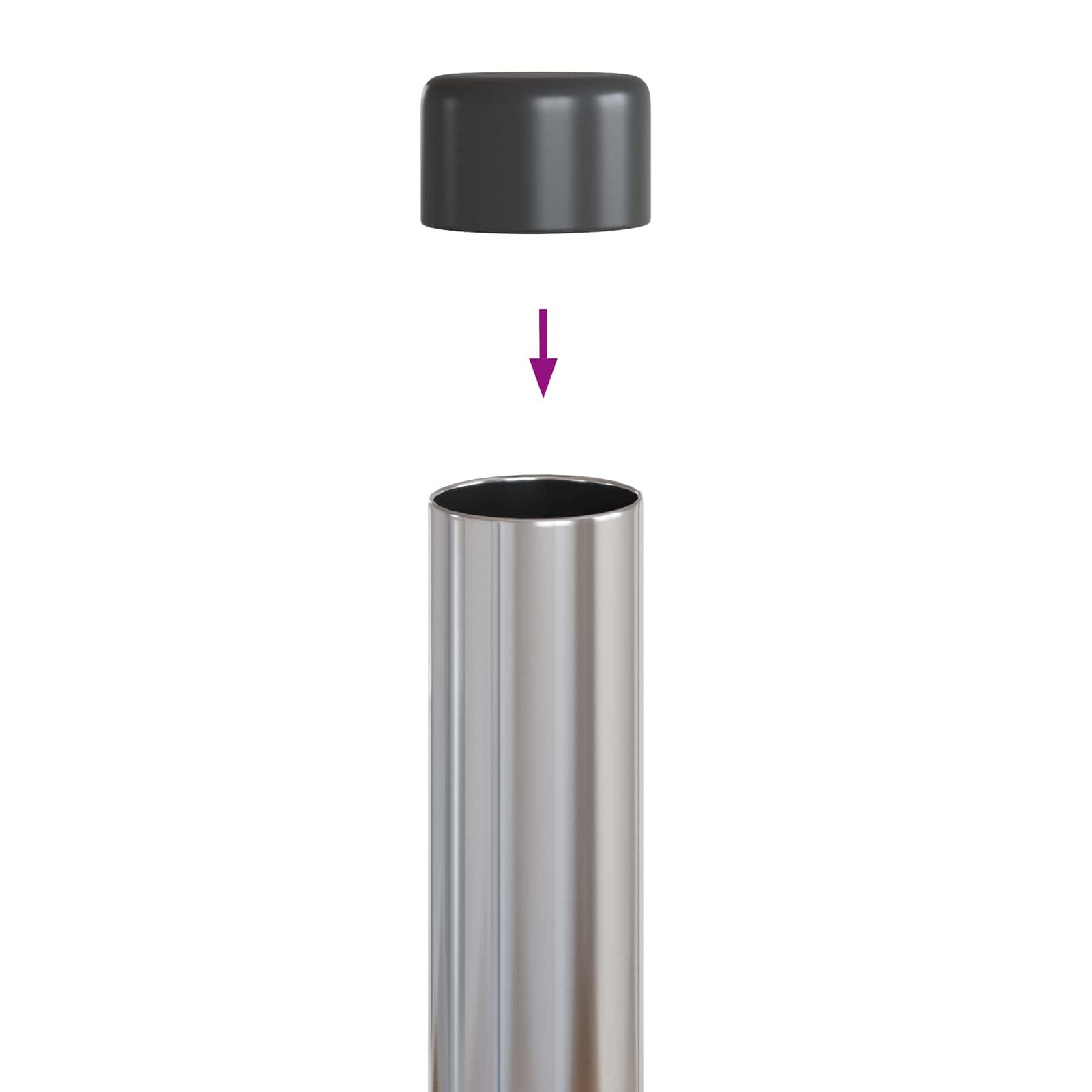 Stup za ogradu 2 pcs Srebrno 100 cm Čelik s praškastim premazom