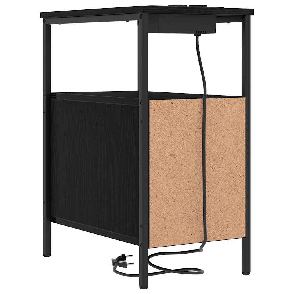 Noćni ormar 2 pcs Crni hrast 30 x 48 x 61 cm Konstruirano drvo
