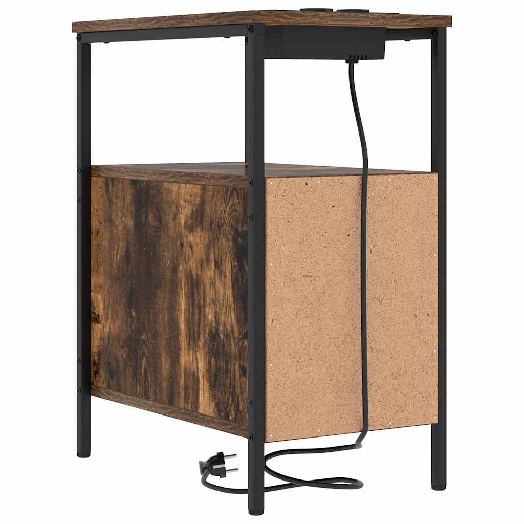 Noćni ormar s ladicama 2 pcs Dimljeni hrast 30 x 48 x 61 cm