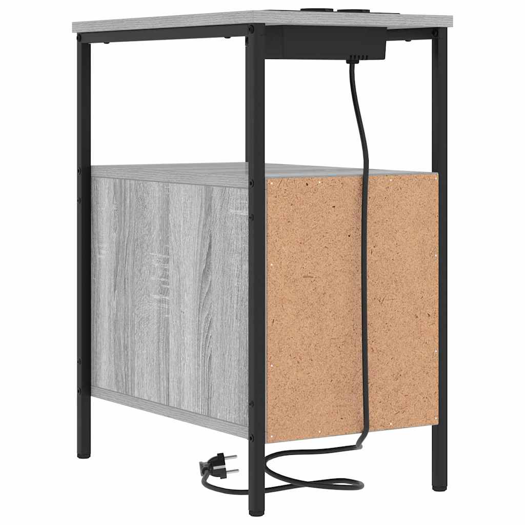Noćni ormar 2 pcs Siva Sonoma 30 x 48 x 61 cm Konstruirano drvo