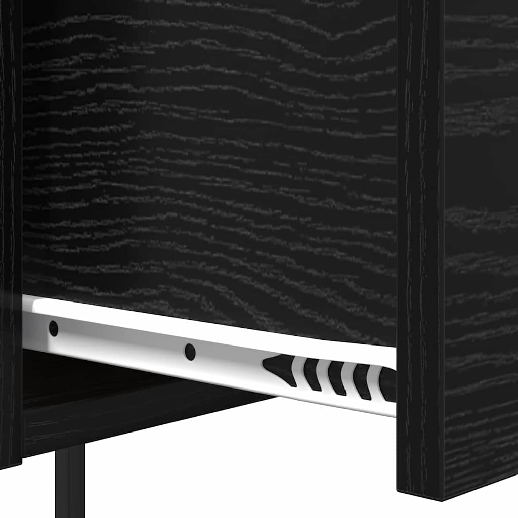 Noćni ormar 2 pcs Crni hrast 42 x 41 x 56 cm Konstruirano drvo