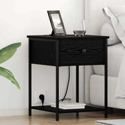 Noćni ormar 2 pcs Crni hrast 42 x 41 x 56 cm Konstruirano drvo