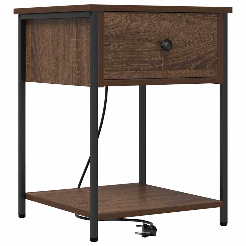 Noćni ormar 2 pcs Smeđi hrast 42 x 41 x 56 cm Konstruirano drvo