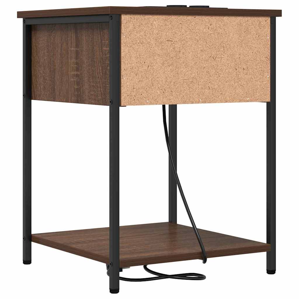 Noćni ormar 2 pcs Smeđi hrast 42 x 41 x 56 cm Konstruirano drvo