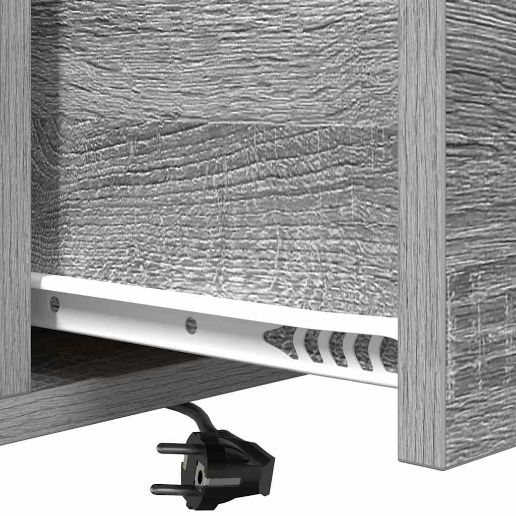 Noćni ormar 2 pcs Siva Sonoma 42 x 41 x 56 cm Konstruirano drvo