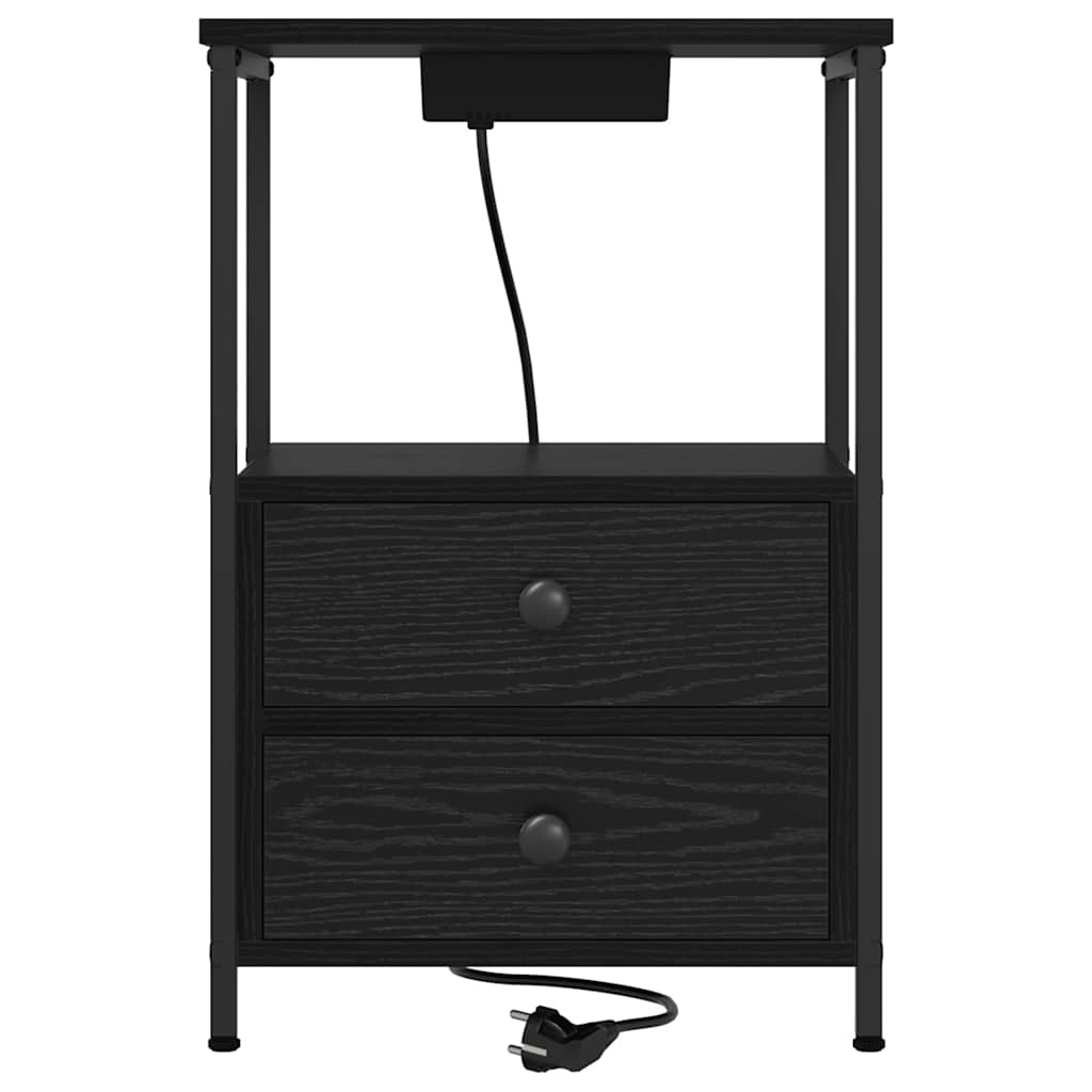 Noćni ormar Crni hrast 40 x 31 x 60 cm Konstruirano drvo