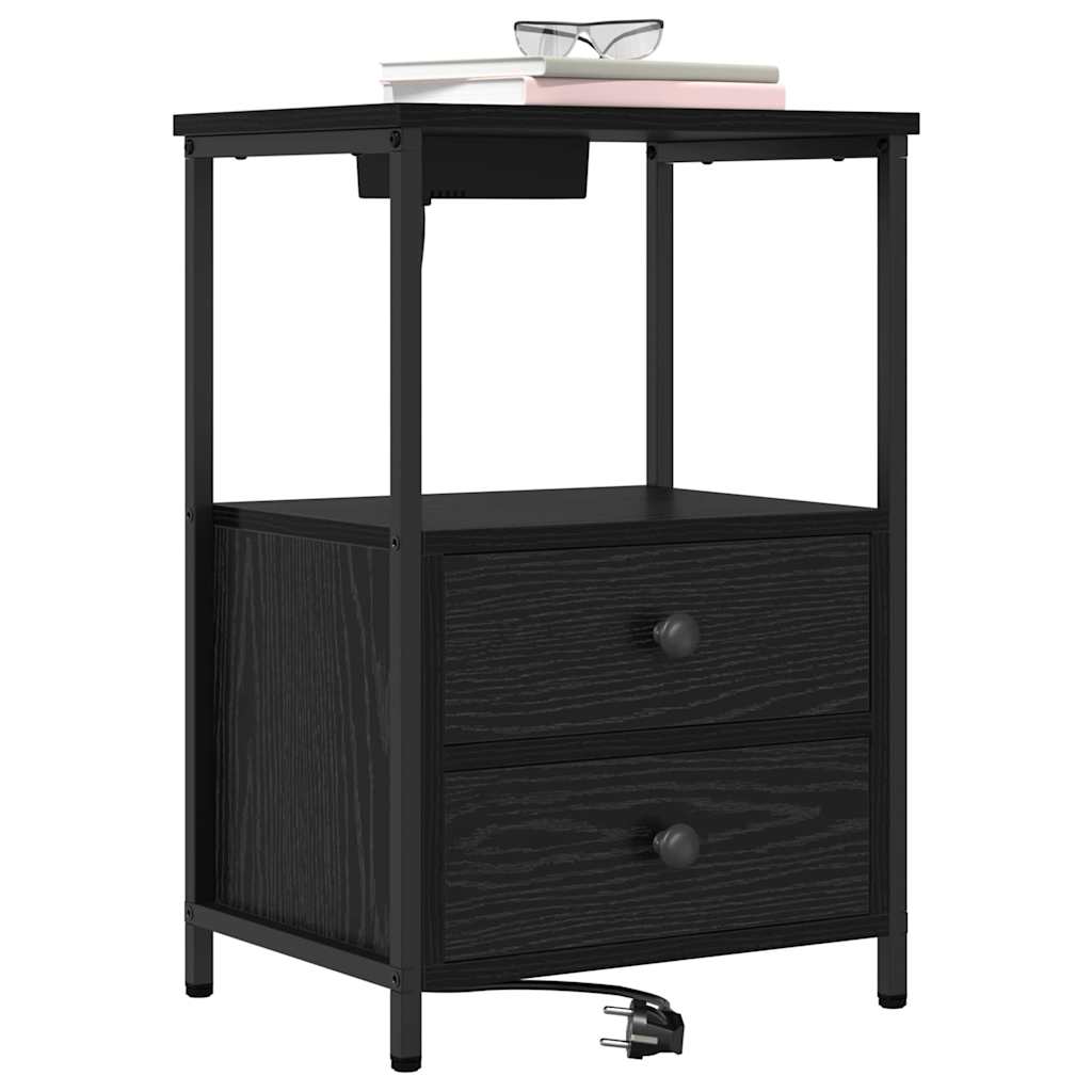 Noćni ormar Crni hrast 40 x 31 x 60 cm Konstruirano drvo