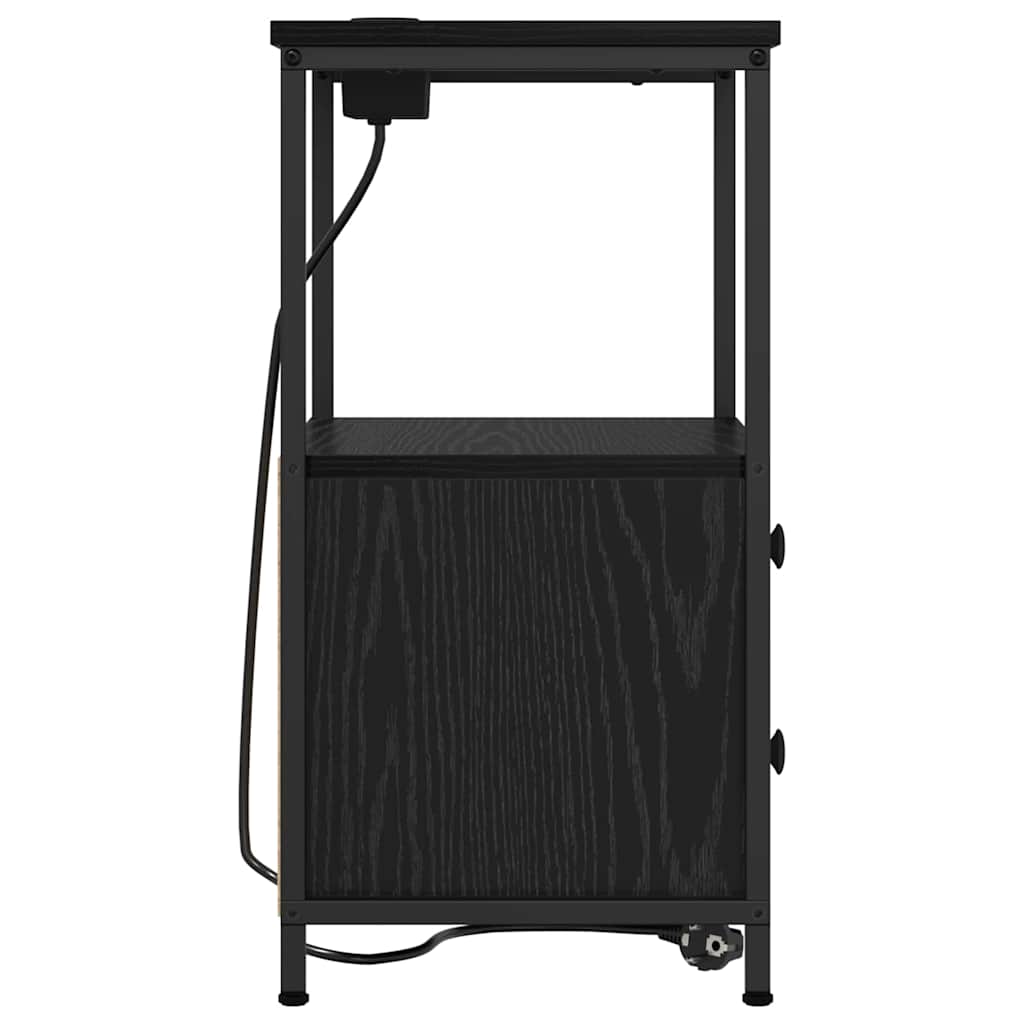 Noćni ormar Crni hrast 40 x 31 x 60 cm Konstruirano drvo