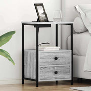 Noćni ormar 2 pcs Siva Sonoma 40 x 31 x 60 cm Konstruirano drvo