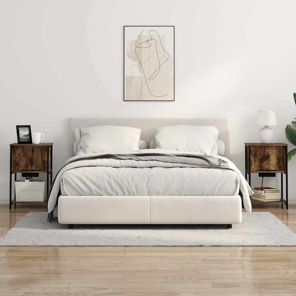 Noćni ormar 2 pcs Dimljeni hrast 38 x 31 x 61 cm