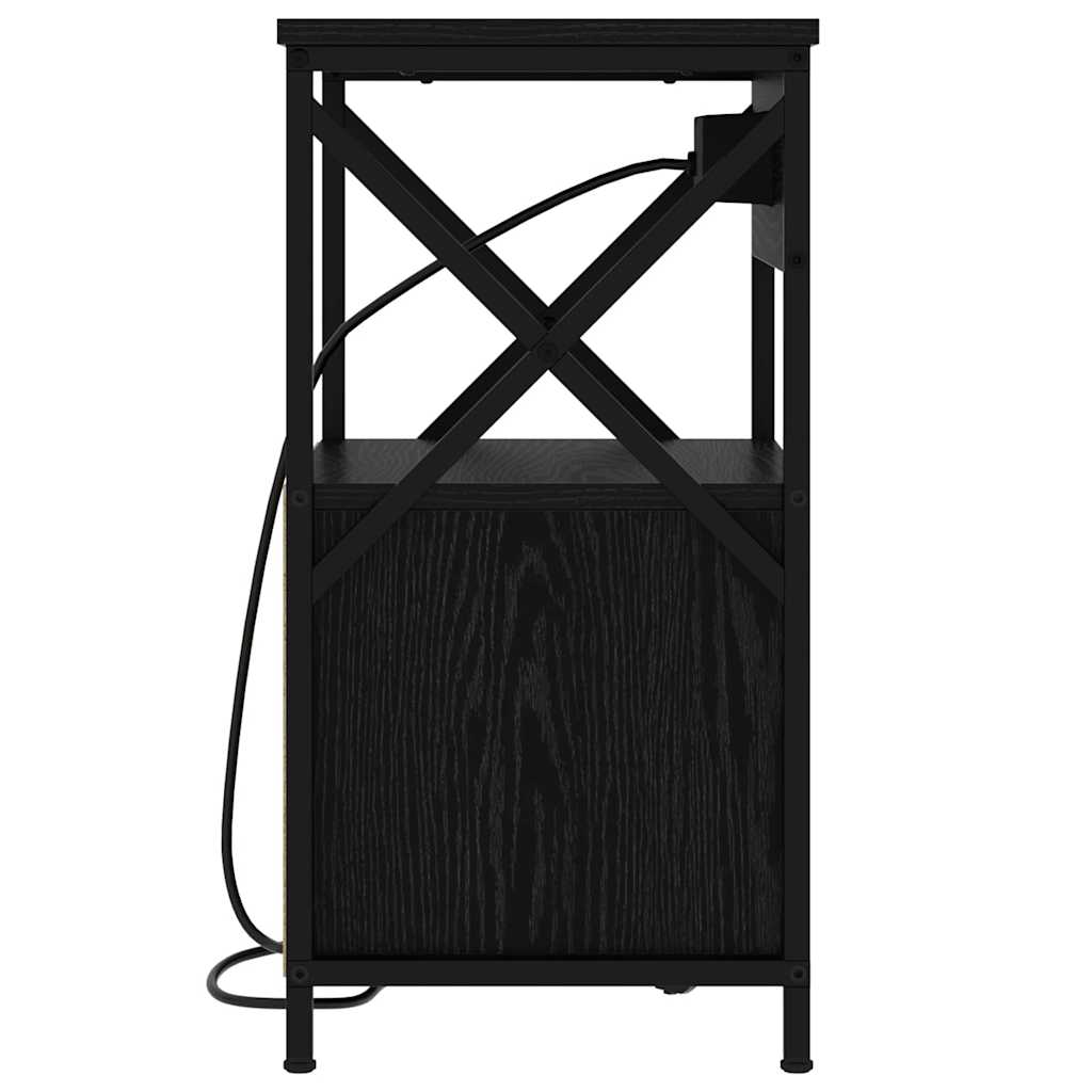 Noćni ormar 2 pcs Crni hrast 40 x 31 x 60 cm Konstruirano drvo