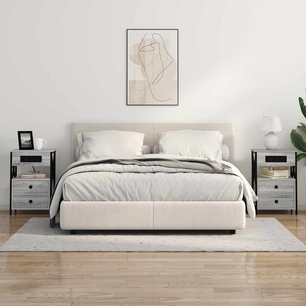 Noćni ormar Siva Sonoma 40 x 31 x 60 cm Konstruirano drvo