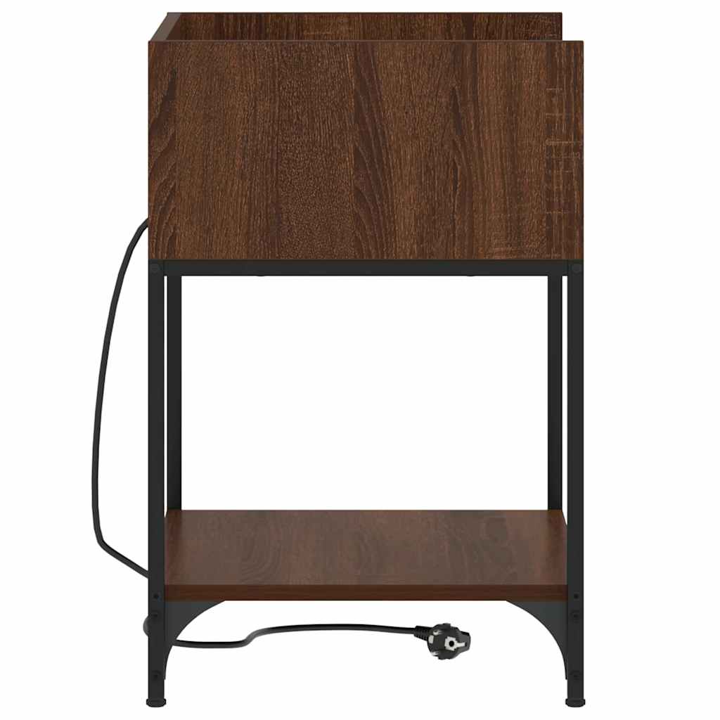 Noćni ormar 2 pcs Smeđi hrast 40 x 40 x 61 cm Konstruirano drvo