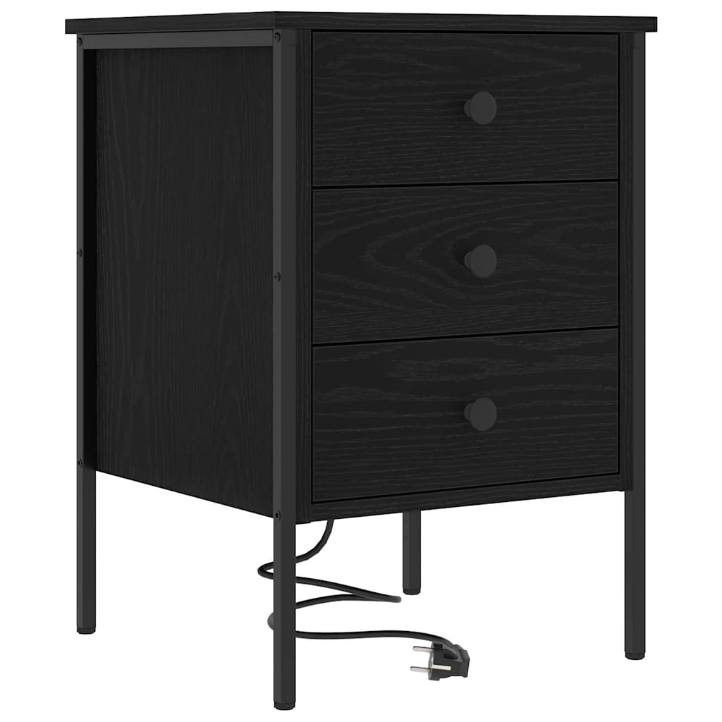 Noćni ormar Crni hrast 42 x 41 x 61 cm Konstruirano drvo