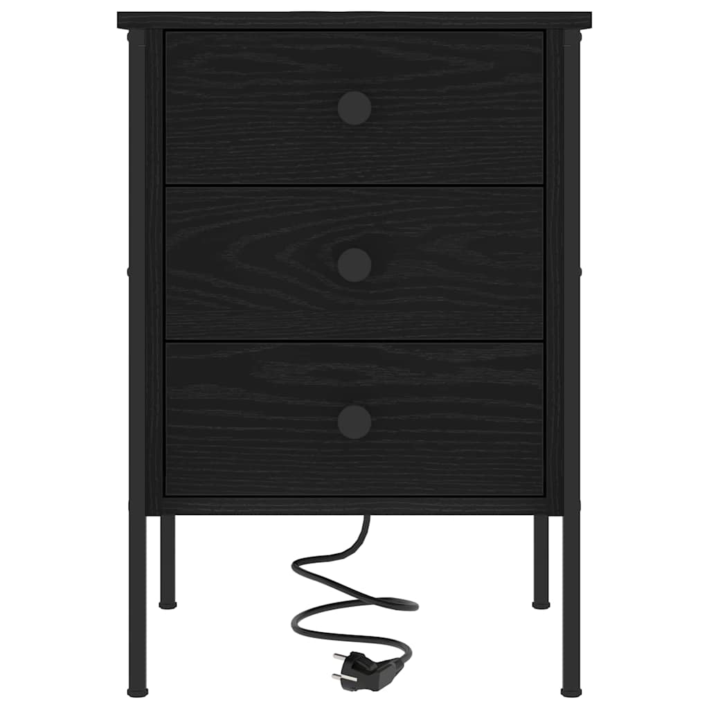 Noćni ormar Crni hrast 42 x 41 x 61 cm Konstruirano drvo
