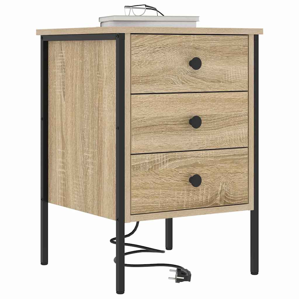 Noćni ormar s ladicama 2 pcs Sonoma hrast 42 x 41 x 61 cm
