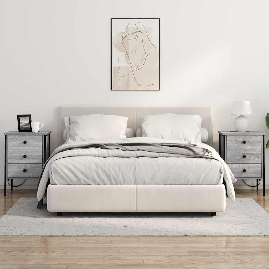 Noćni ormar Siva Sonoma 42 x 41 x 61 cm Konstruirano drvo