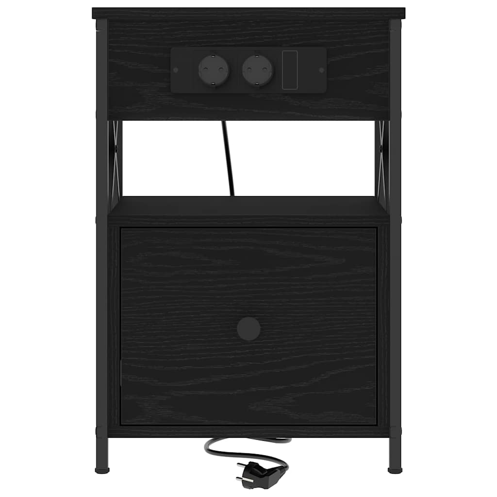 Noćni ormar 2 pcs Crni hrast 40 x 31 x 60 cm Konstruirano drvo