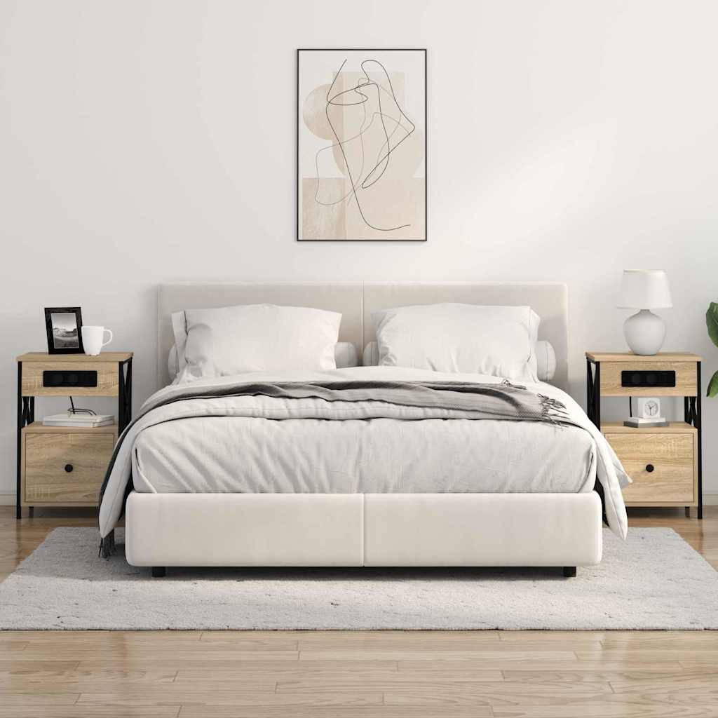 Noćni ormar s ladicama 2 pcs Sonoma hrast 40 x 31 x 60 cm