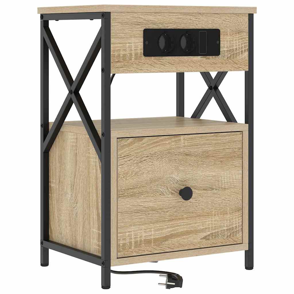 Noćni ormar s ladicama 2 pcs Sonoma hrast 40 x 31 x 60 cm