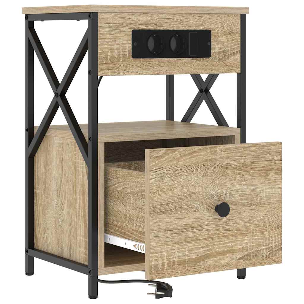 Noćni ormar s ladicama 2 pcs Sonoma hrast 40 x 31 x 60 cm
