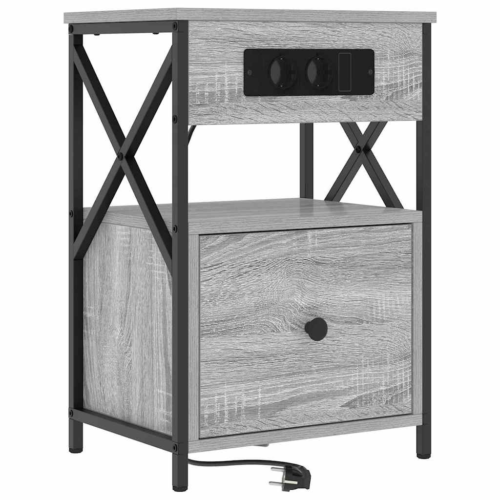 Noćni ormar Siva Sonoma 40 x 31 x 60 cm Konstruirano drvo