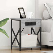 Noćni ormar Siva Sonoma 41 x 31 x 51 cm Konstruirano drvo