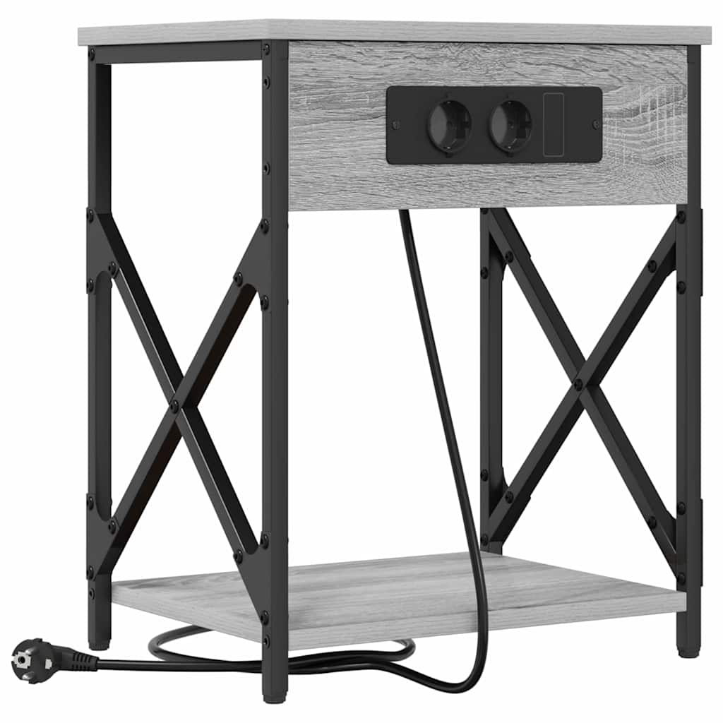Noćni ormar Siva Sonoma 41 x 31 x 51 cm Konstruirano drvo