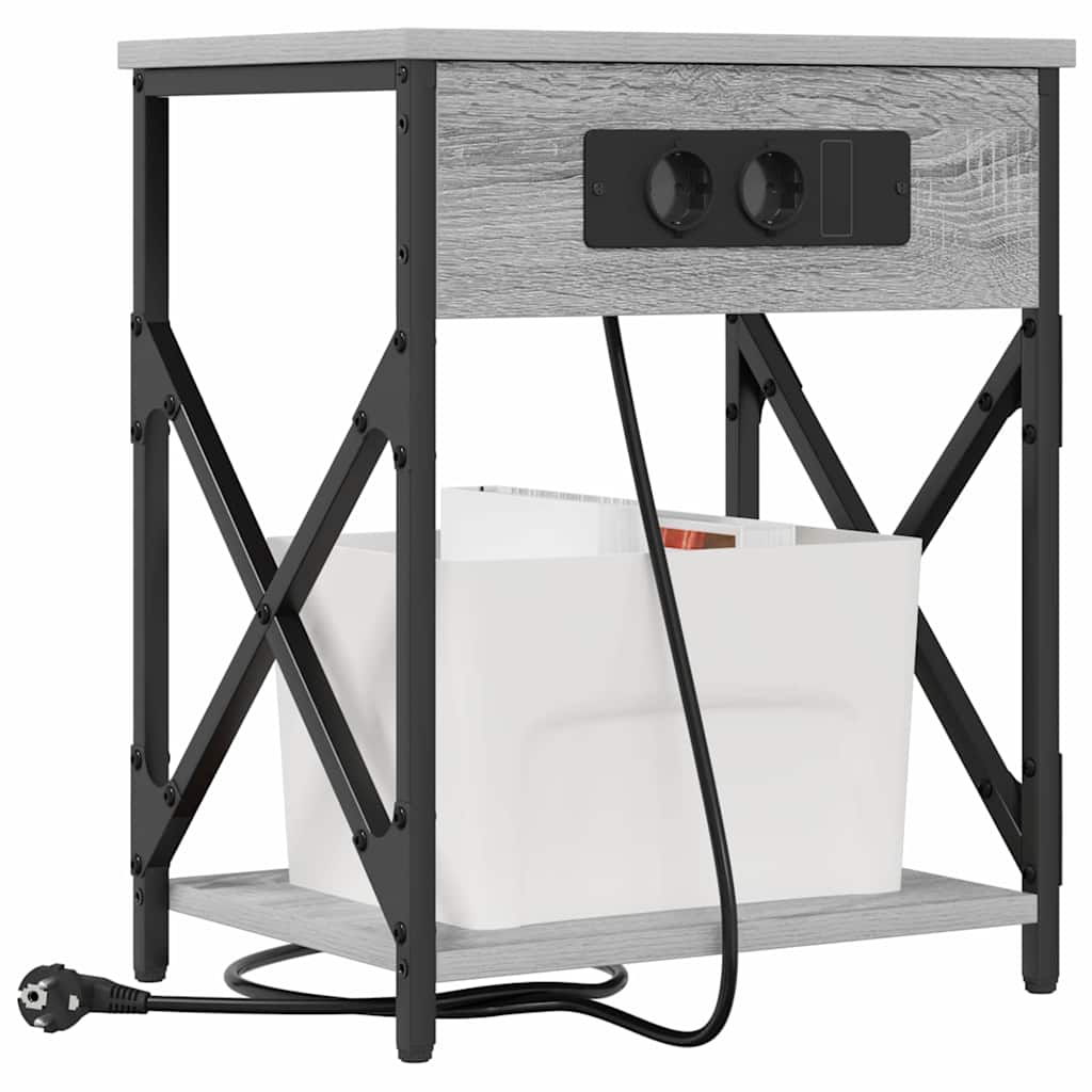 Noćni ormar Siva Sonoma 41 x 31 x 51 cm Konstruirano drvo