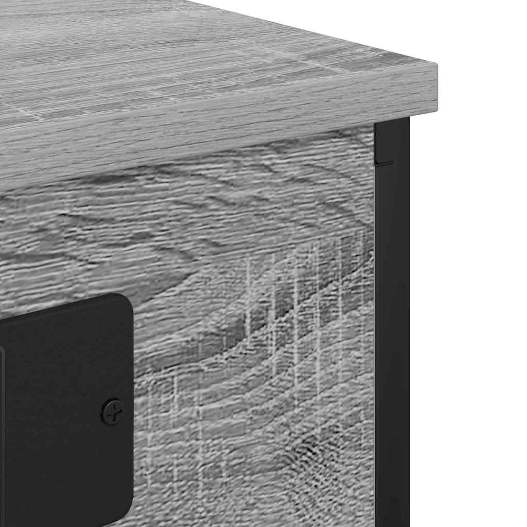 Noćni ormar 2 pcs Siva Sonoma 41 x 31 x 51 cm Konstruirano drvo